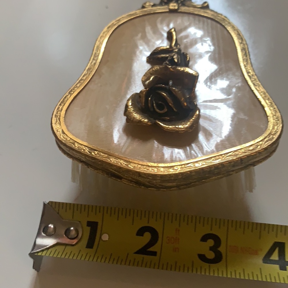 VINTAGE VANITY BRUSH ORNATE HAND HELD.  10.5” LENGTH ART DECO VICTORIAN LOLITA - Picture 9 of 10